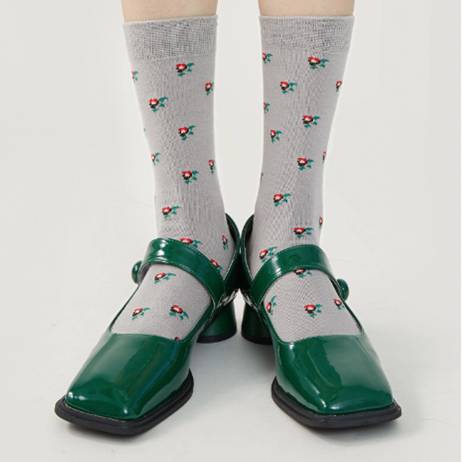 Renaissance Collection Women Socks 3 Pairs Bundle Star Flower Puppy Print Mid-Calf Socks 678428856013
