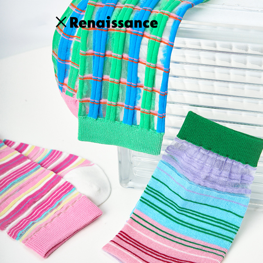 Renaissance Collection Women Socks 5 Pairs Bundle Mesh Hosiery