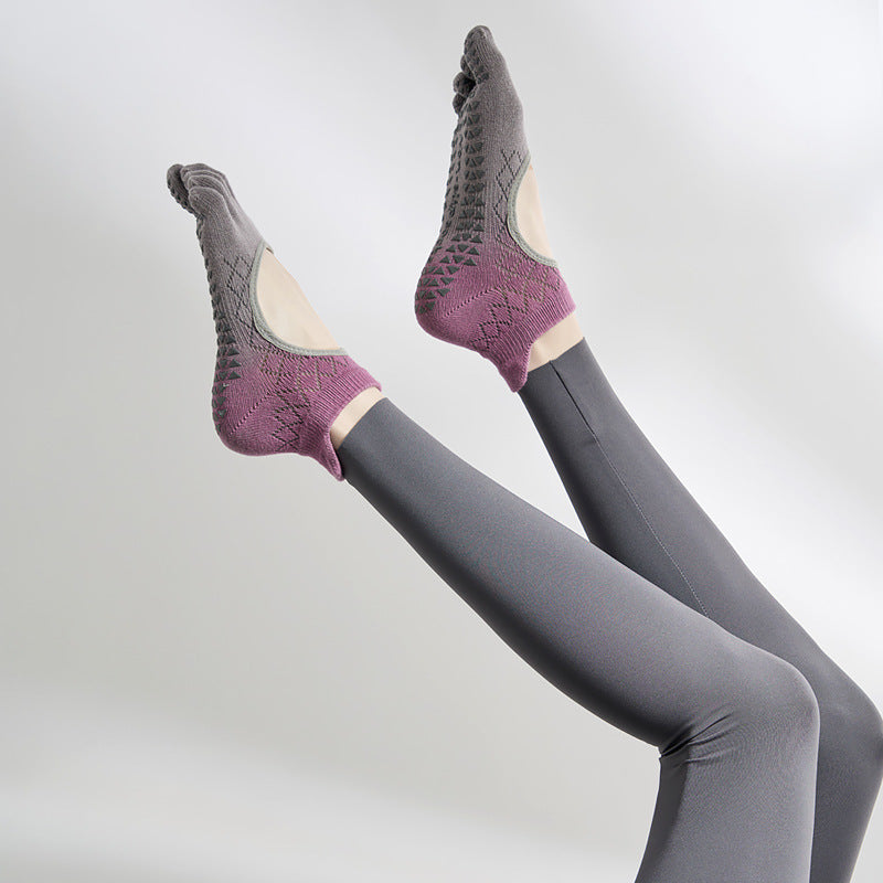 Sport Socks Pilates Yoga Socks Gradient Colour Anti-skid 5 Colour Options Buy 1 Get 1 Free 717374238857