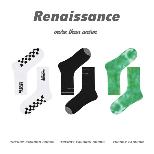 Renaissance Collection Men Socks 3 Pairs Bundle Freestyle Mid-Calf Socks