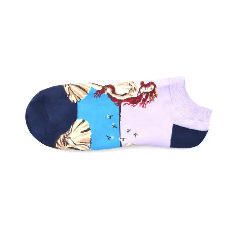 Happy Art Socks Van Gogh Women Socks Funny Cotton Summer Cute Socks Lot Famous Oil Painting Pattern Ankle Socks Men Dropshipping