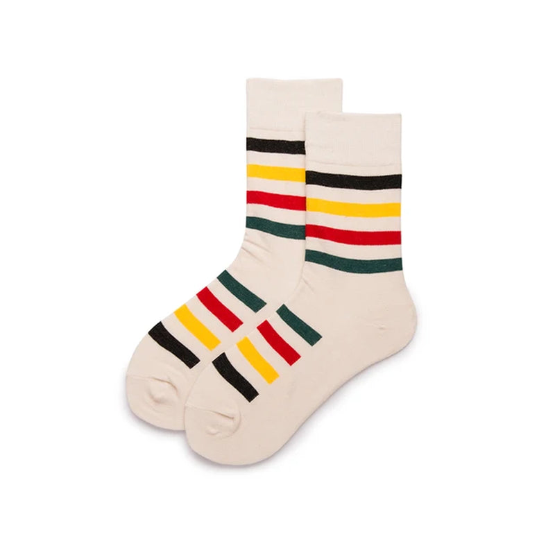 Hot Colorful Happy Funny Men Women Socks Cotton Crew Lovers Socks Cartoon Casual Colorful Dots in Tube Sock