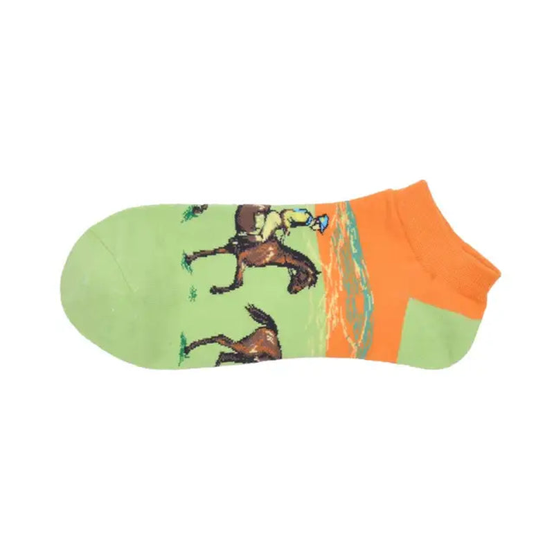 Happy Art Socks Van Gogh Women Socks Funny Cotton Summer Cute Socks Lot Famous Oil Painting Pattern Ankle Socks Men Dropshipping