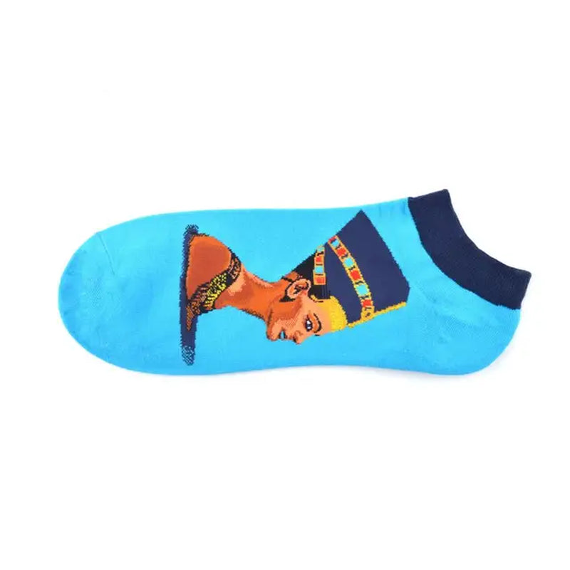 Happy Art Socks Van Gogh Women Socks Funny Cotton Summer Cute Socks Lot Famous Oil Painting Pattern Ankle Socks Men Dropshipping