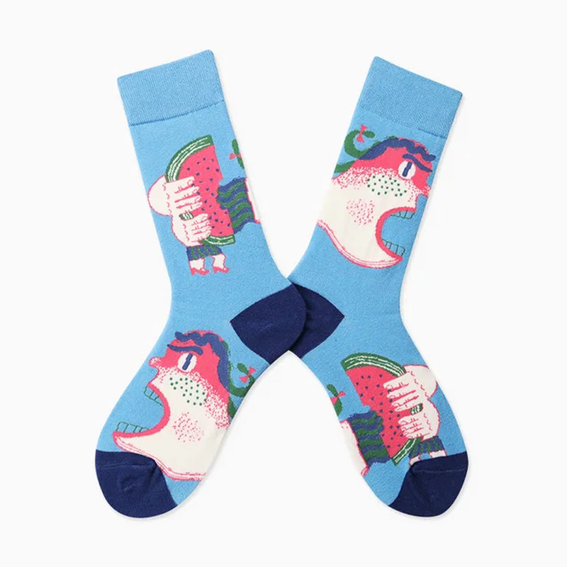 Funny Socks Hip Hop Happy Harajuku Personality Trend Women Socks Comfortable Creative Breathable Cartoon High Quality Sokken