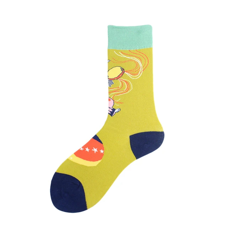 Funny Socks Hip Hop Happy Harajuku Personality Trend Women Socks Comfortable Creative Breathable Cartoon High Quality Sokken