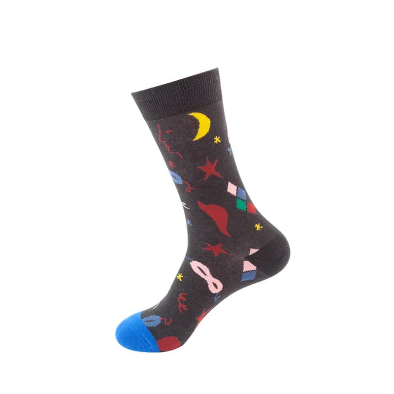 Oil Painting Retro Design Women Socks Autumn Winter World Famous Art Mural Harajuku Skateboard Men and Women Cotton Socks