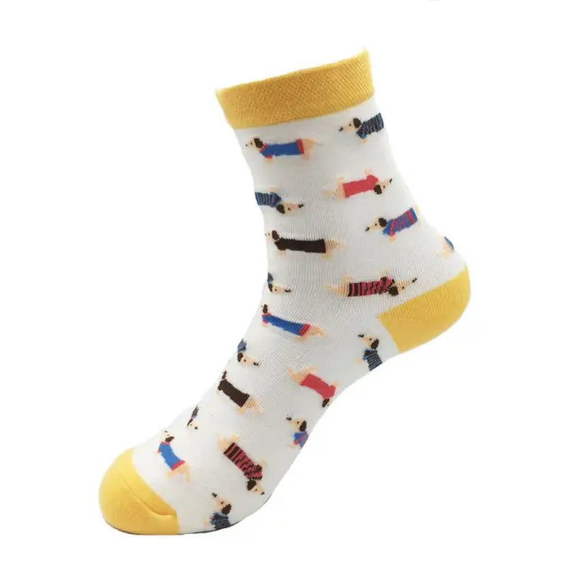 Animal Women Socks Colorful Cute Sausage Dog Cotton Cartoon Couple Lady Girl Spring Summer Socks Zoo