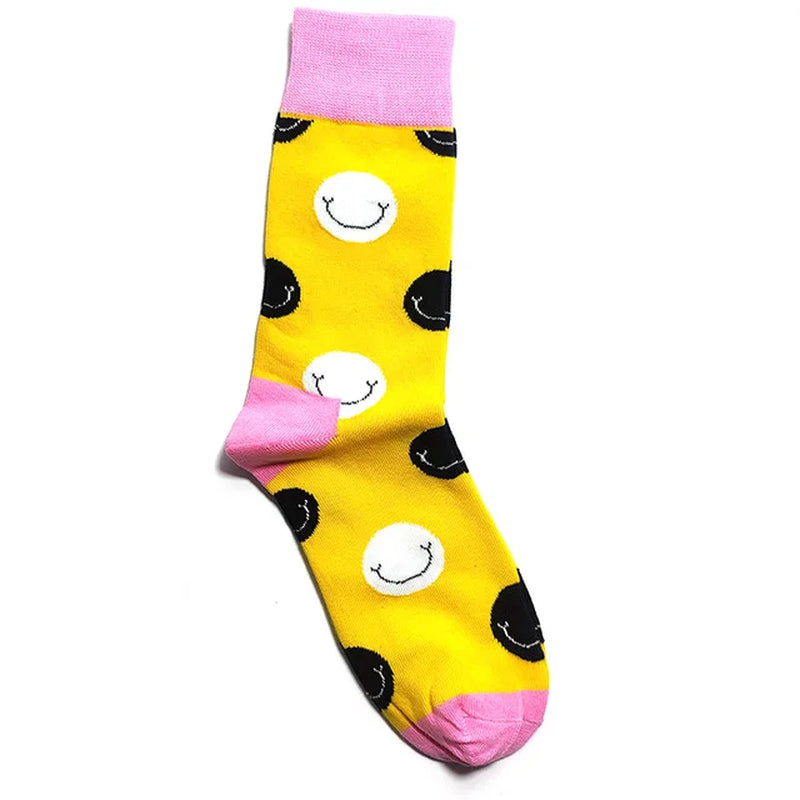 Women Socks Fashion Funny Creative Colorful Flower Letter Oil Pattern Art Socks Street Trend Happy Sox