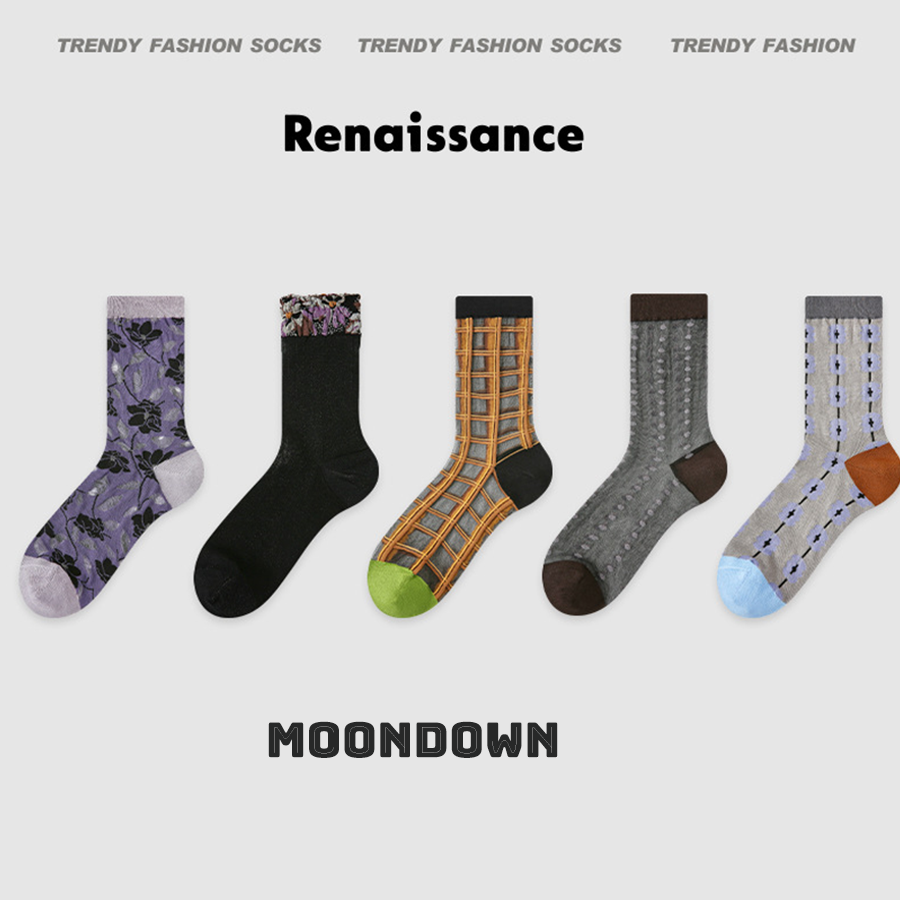 Renaissance Collection Women Socks 5 Pairs Bundle Mesh Hosiery