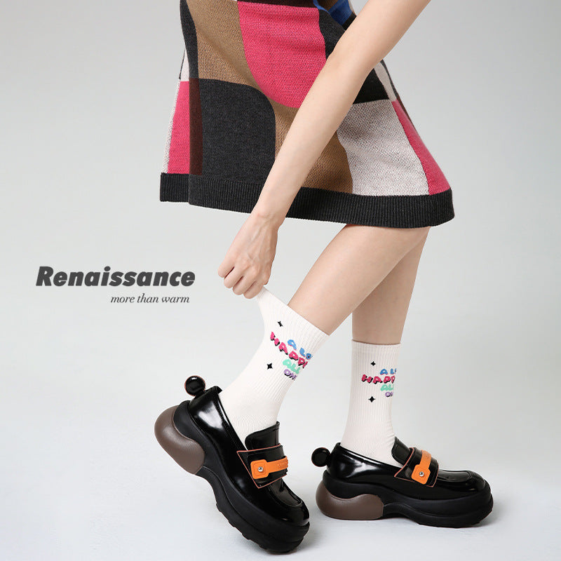 Renaissance Collection Women Socks 3 Pairs Bundle Flower Print Crew Socks 737707175027