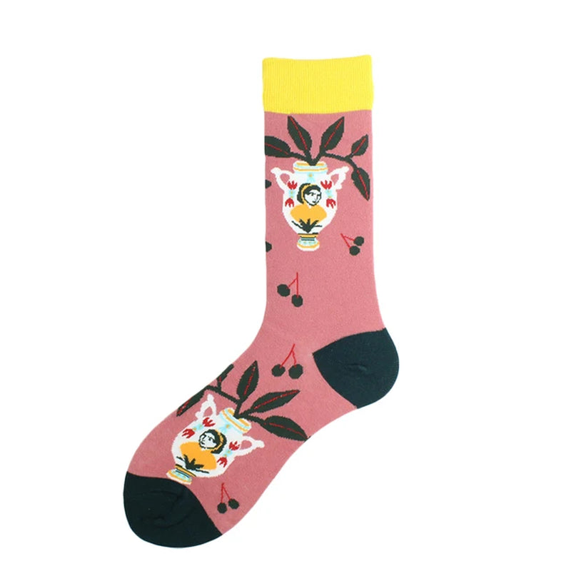 Funny Socks Hip Hop Happy Harajuku Personality Trend Women Socks Comfortable Creative Breathable Cartoon High Quality Sokken