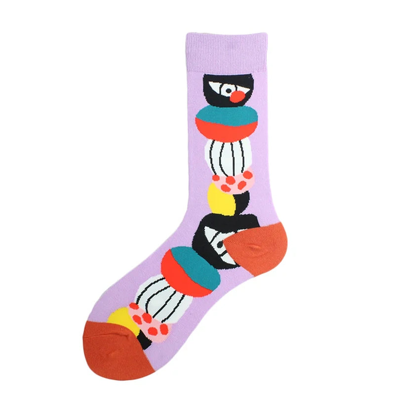 Funny Socks Hip Hop Happy Harajuku Personality Trend Women Socks Comfortable Creative Breathable Cartoon High Quality Sokken