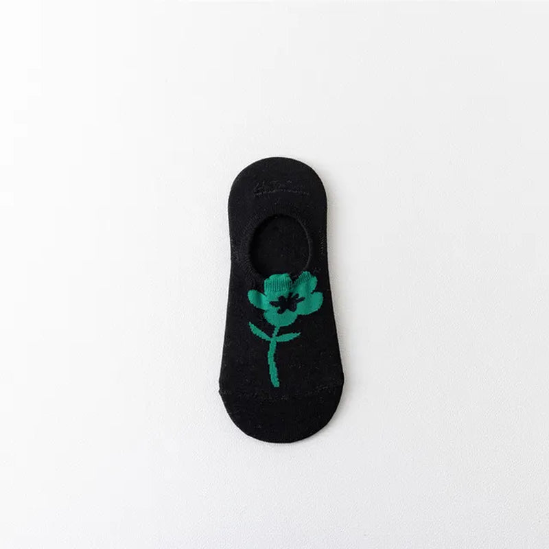 Women Socks Flower Rabbit Pattern Cute Kawaii Japanese Korean Style Cotton Harajuku Funny Breathable Casual Spring Floral Socks